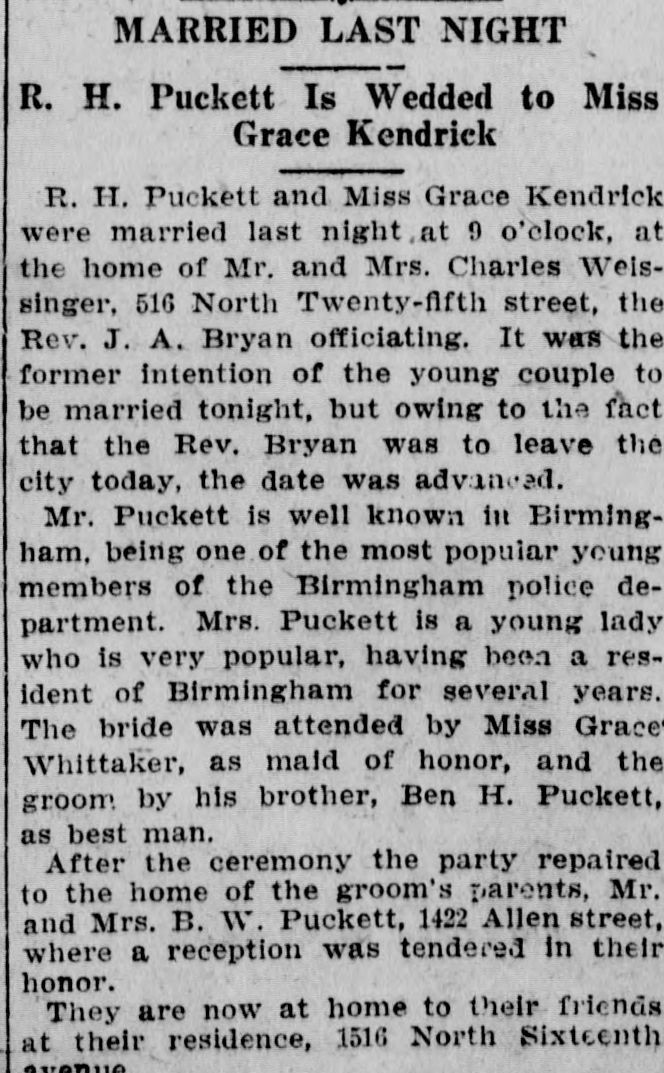 R.H. Puckett-Grace Kendrick